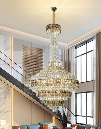 Extra Large Multi - tiered Empire Crystal Chandelier for Big Hallway/Foyer/Staircase - cyranlamps
