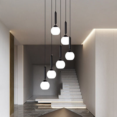 Extra Large Nordic Minimalist Long Pendant Light for Spiral Staircase/High - ceiling Room - cyranlamps