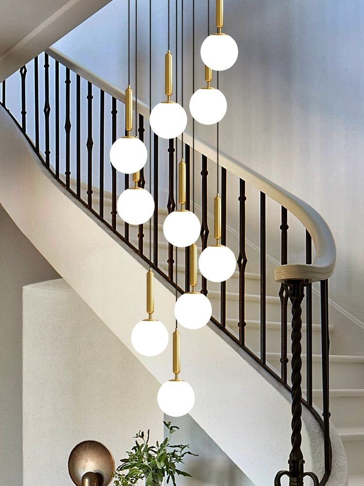 Extra Large Nordic Minimalist Long Pendant Light for Spiral Staircase/High - ceiling Room - cyranlamps