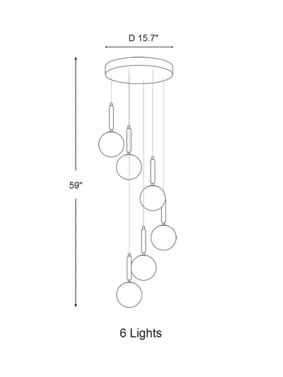Extra Large Nordic Minimalist Long Pendant Light for Spiral Staircase/High - ceiling Room - cyranlamps