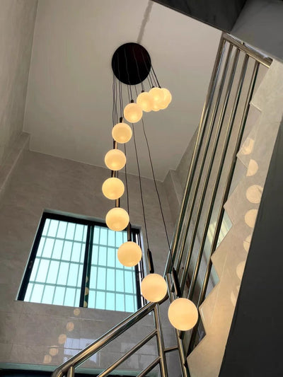 Extra Large Nordic Minimalist Long Pendant Light for Spiral Staircase/High - ceiling Room - cyranlamps