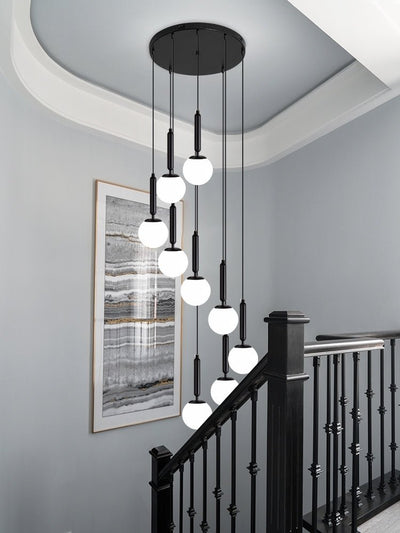 Extra Large Nordic Minimalist Long Pendant Light for Spiral Staircase/High - ceiling Room - cyranlamps