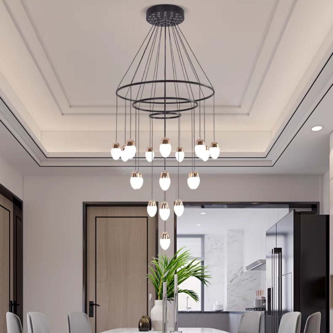Extra Large Post - Modern Multi - tier Chandelier for High - ceiling Room/Stairs - cyranlamps