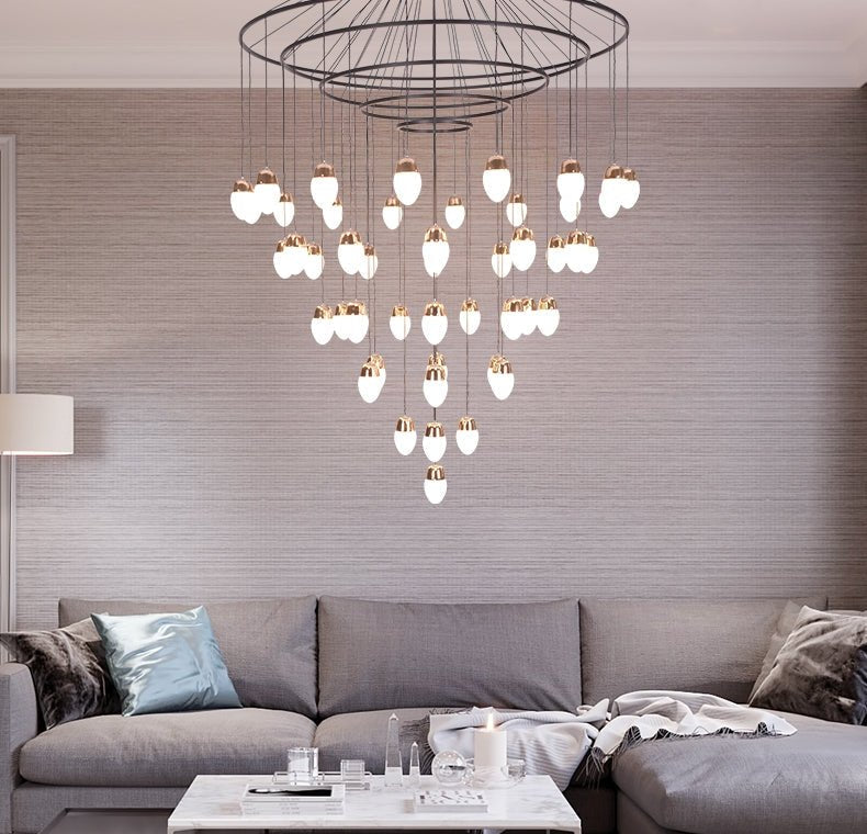 Extra Large Post - Modern Multi - tier Chandelier for High - ceiling Room/Stairs - cyranlamps