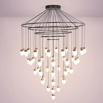 Extra Large Post - Modern Multi - tier Chandelier for High - ceiling Room/Stairs - cyranlamps