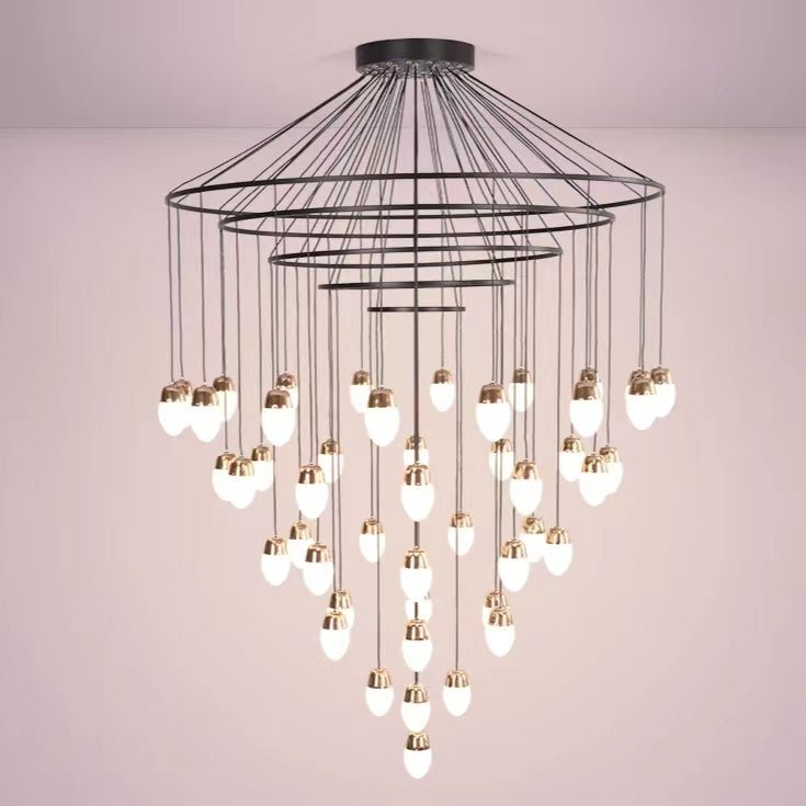Extra Large Post - Modern Multi - tier Chandelier for High - ceiling Room/Stairs - cyranlamps