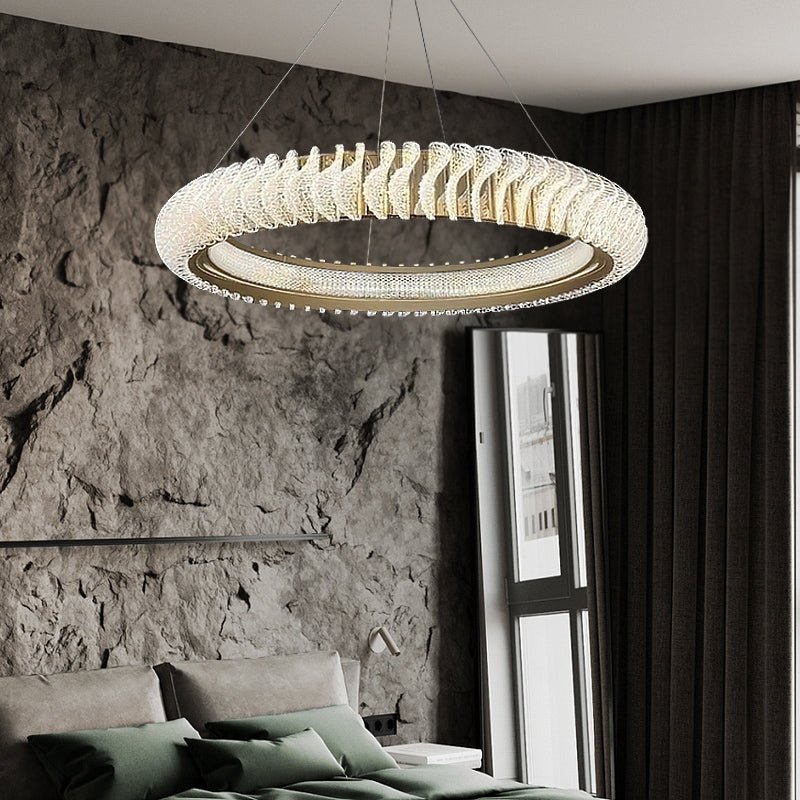Extra Large Tiers Modern Stainless Steel Ring Chandelier for Living Room/Foyer/Big Entrys - cyranlamps