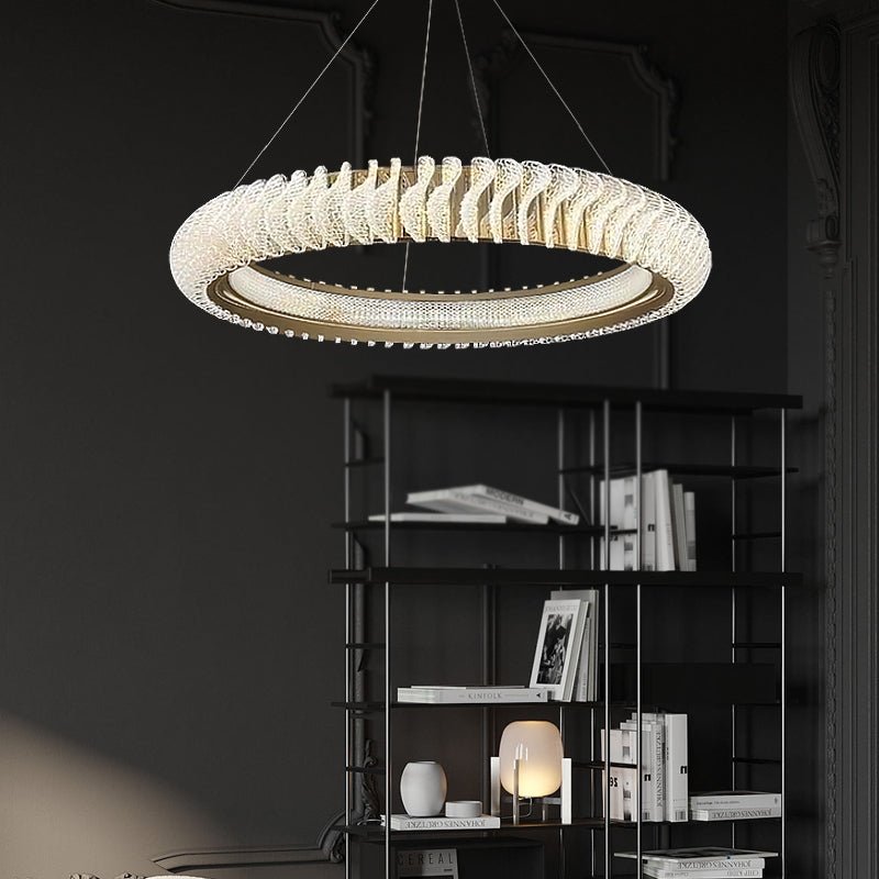 Extra Large Tiers Modern Stainless Steel Ring Chandelier for Living Room/Foyer/Big Entrys - cyranlamps