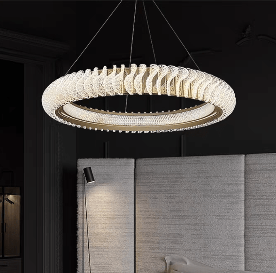 Extra Large Tiers Modern Stainless Steel Ring Chandelier for Living Room/Foyer/Big Entrys - cyranlamps