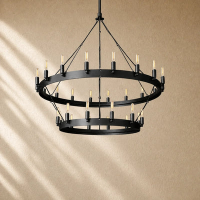 Caminon Vintage 2-Tier Round Chandelier