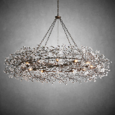Fiore Crown Chandelier 39" 48" 60" - cyranlamps