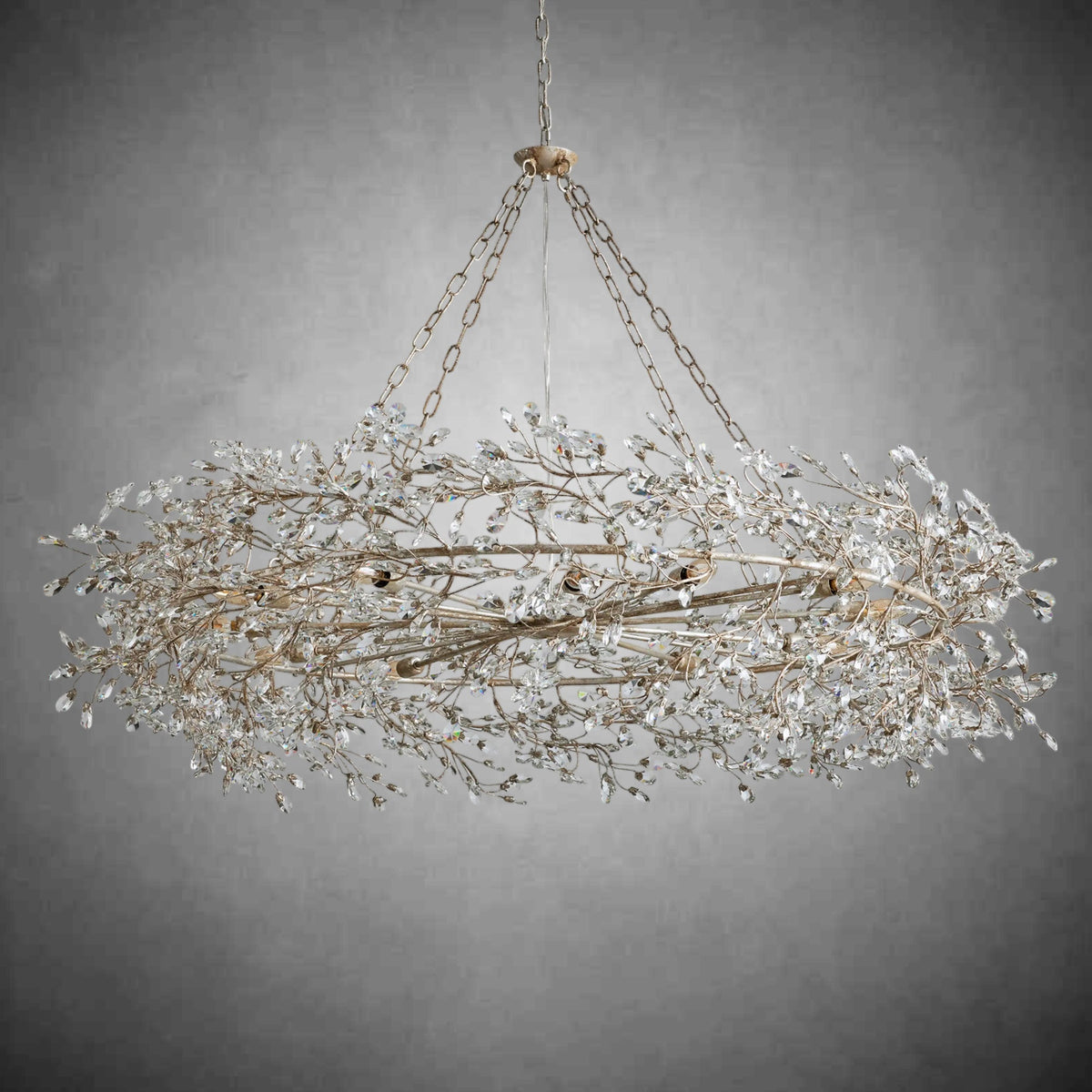 Fiore Crown Chandelier 39" 48" 60" - cyranlamps