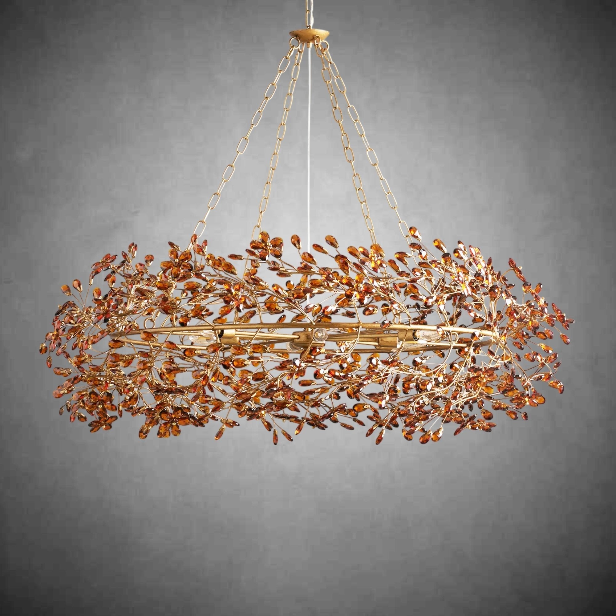 Fiore Crown Chandelier 39" 48" 60" - cyranlamps