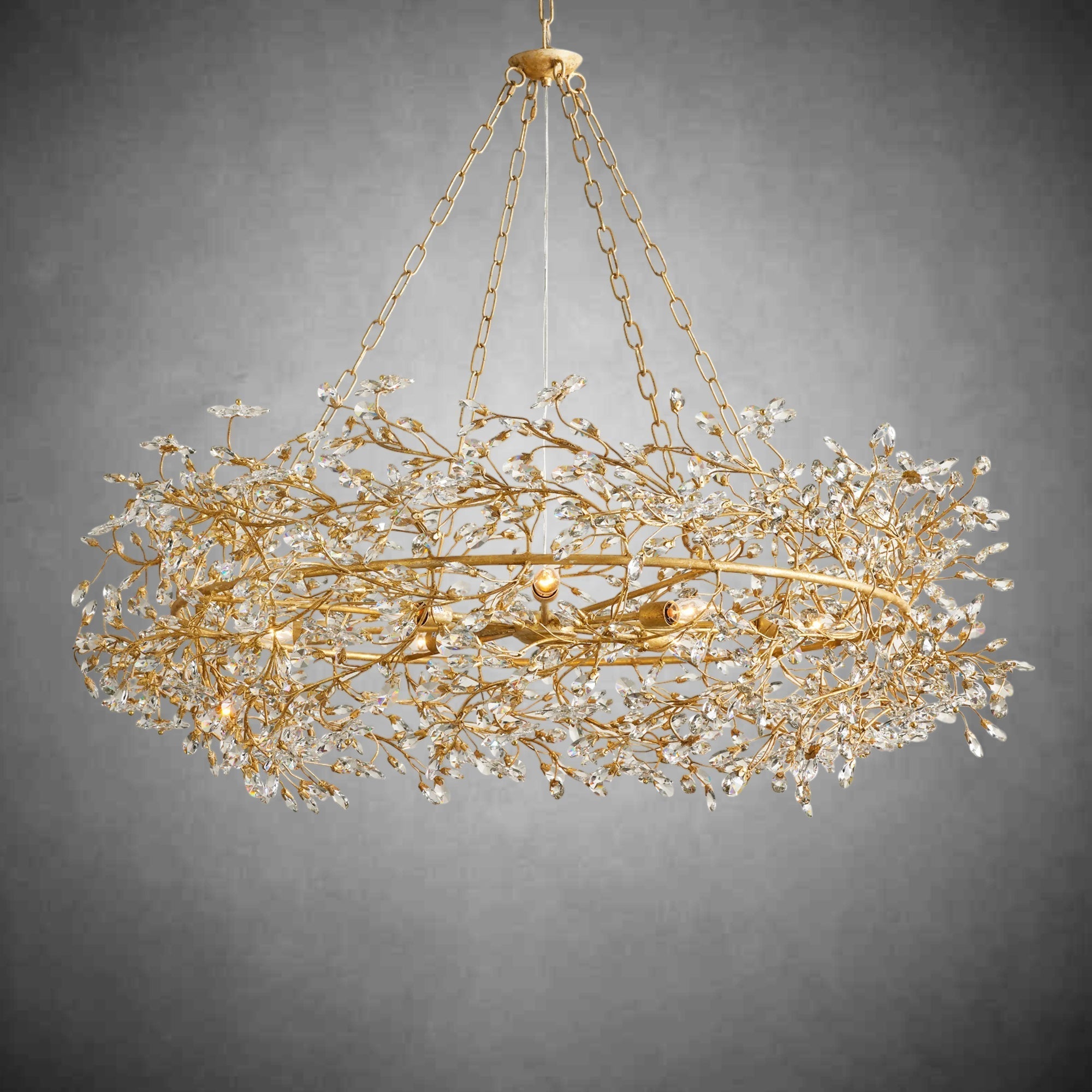 Fiore Crown Chandelier 39" 48" 60" - cyranlamps