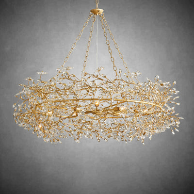 Fiore Crown Chandelier 39" 48" 60" - cyranlamps