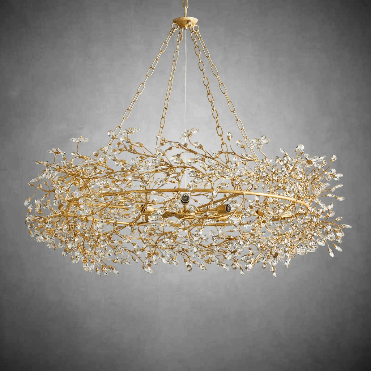 Fiore Crown Chandelier 39" 48" 60" - cyranlamps