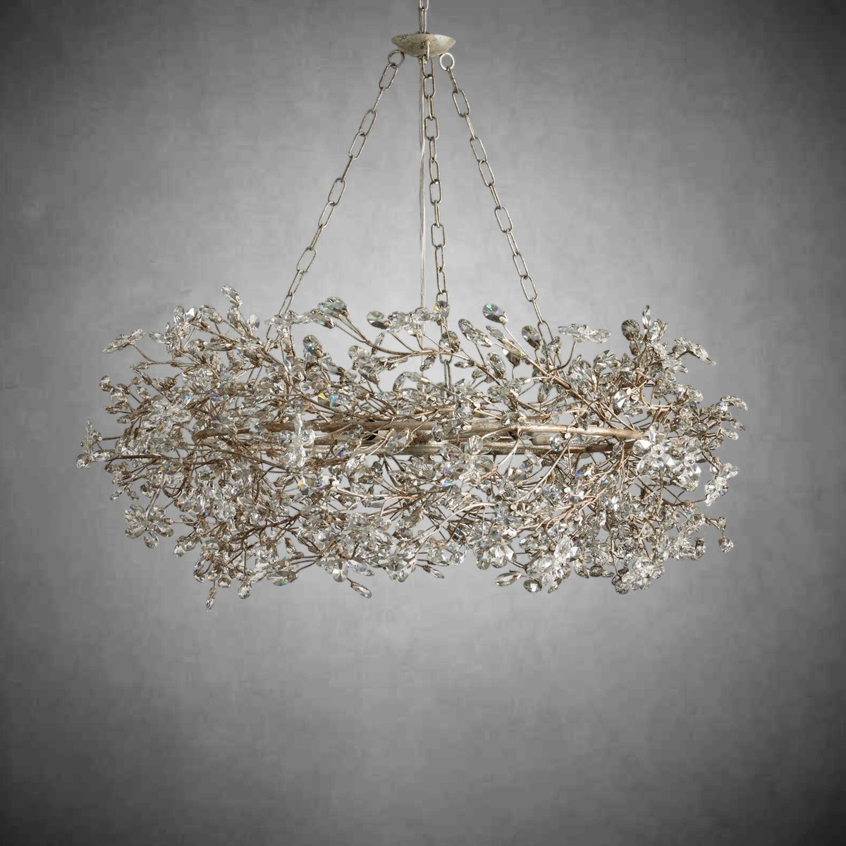 Fiore Crown Chandelier 39" 48" 60" - cyranlamps