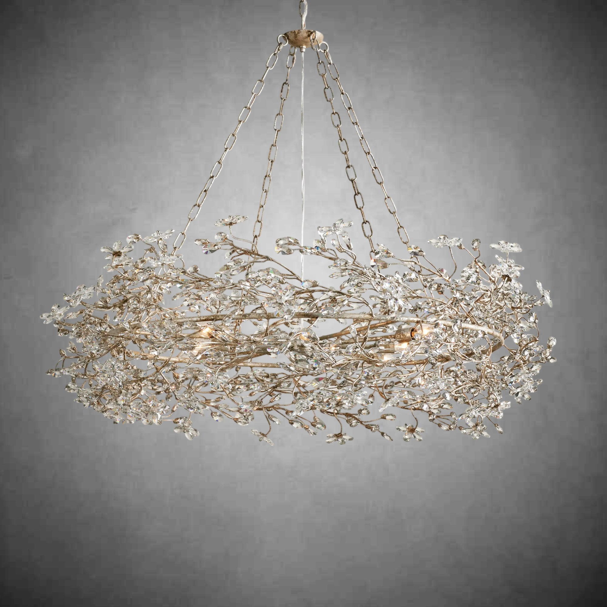 Fiore Crown Chandelier 39" 48" 60" - cyranlamps