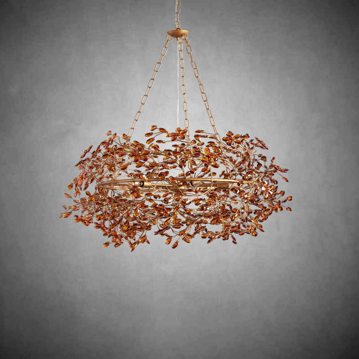 Fiore Crown Chandelier 39" 48" 60" - cyranlamps