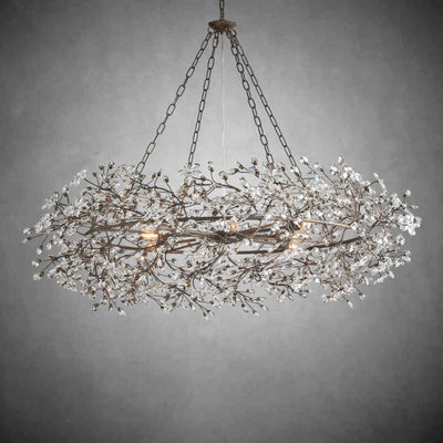Fiore Crown Chandelier 39" 48" 60" - cyranlamps