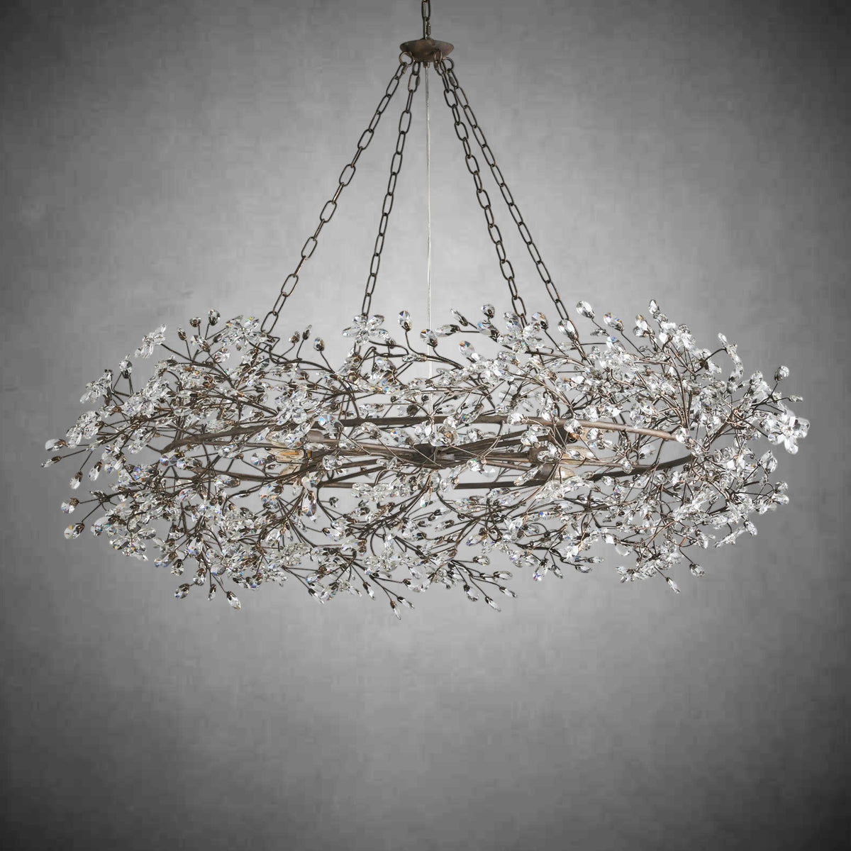 Fiore Crown Chandelier 39" 48" 60" - cyranlamps