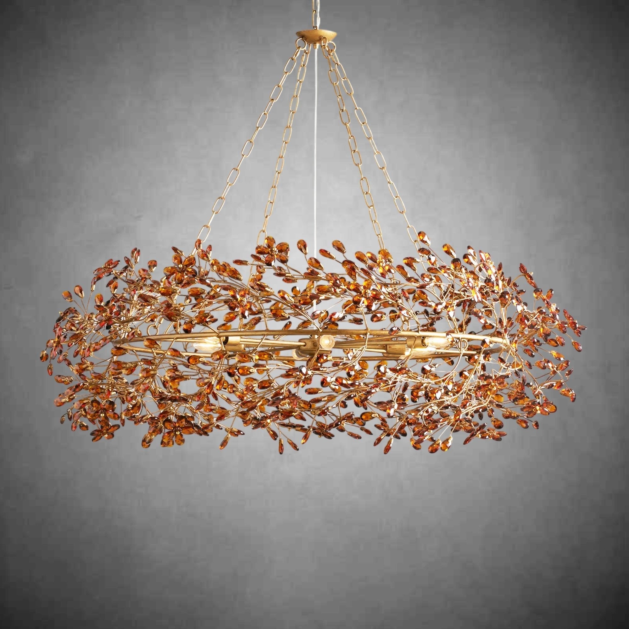 Fiore Crown Chandelier 39" 48" 60" - cyranlamps