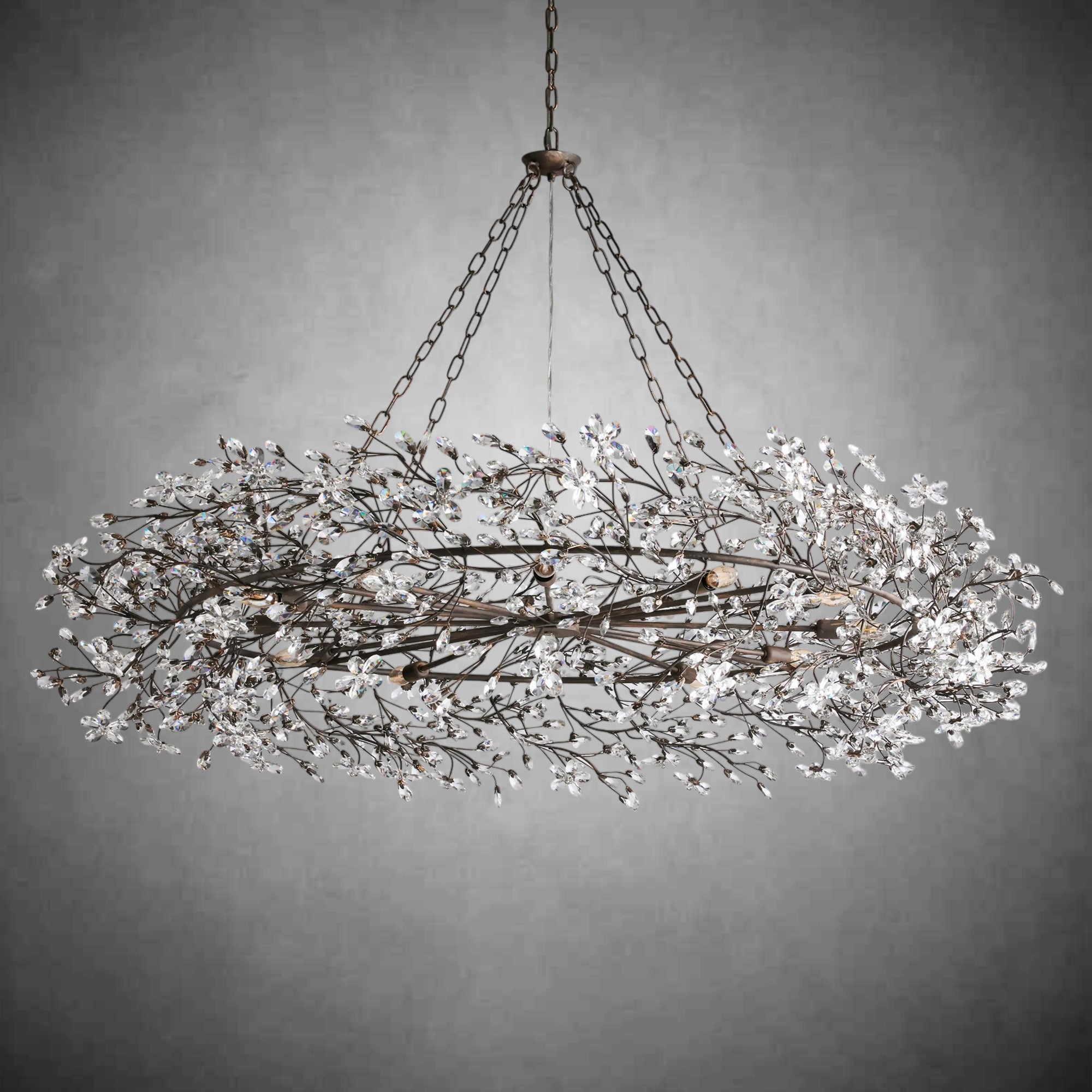 Fiore Crown Chandelier 39" 48" 60" - cyranlamps