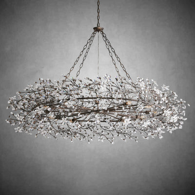 Fiore Crown Chandelier 39" 48" 60" - cyranlamps