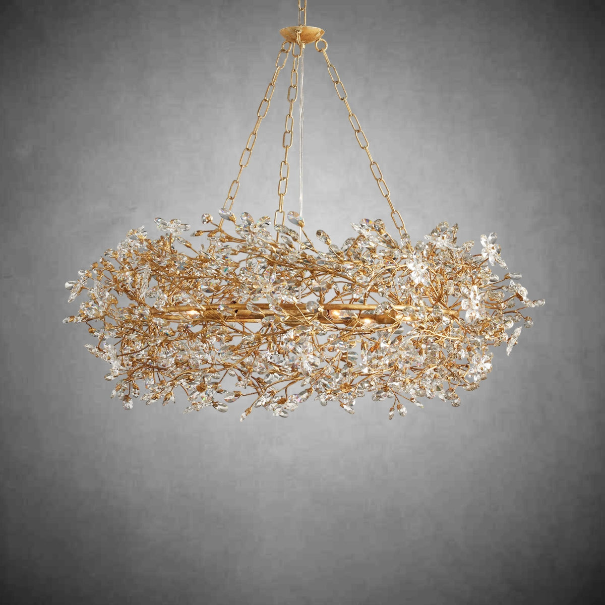 Fiore Crown Chandelier 39" 48" 60" - cyranlamps
