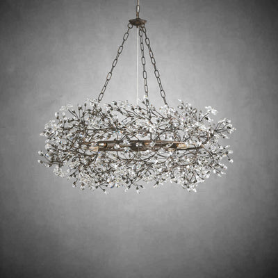 Fiore Crown Chandelier 39" 48" 60" - cyranlamps