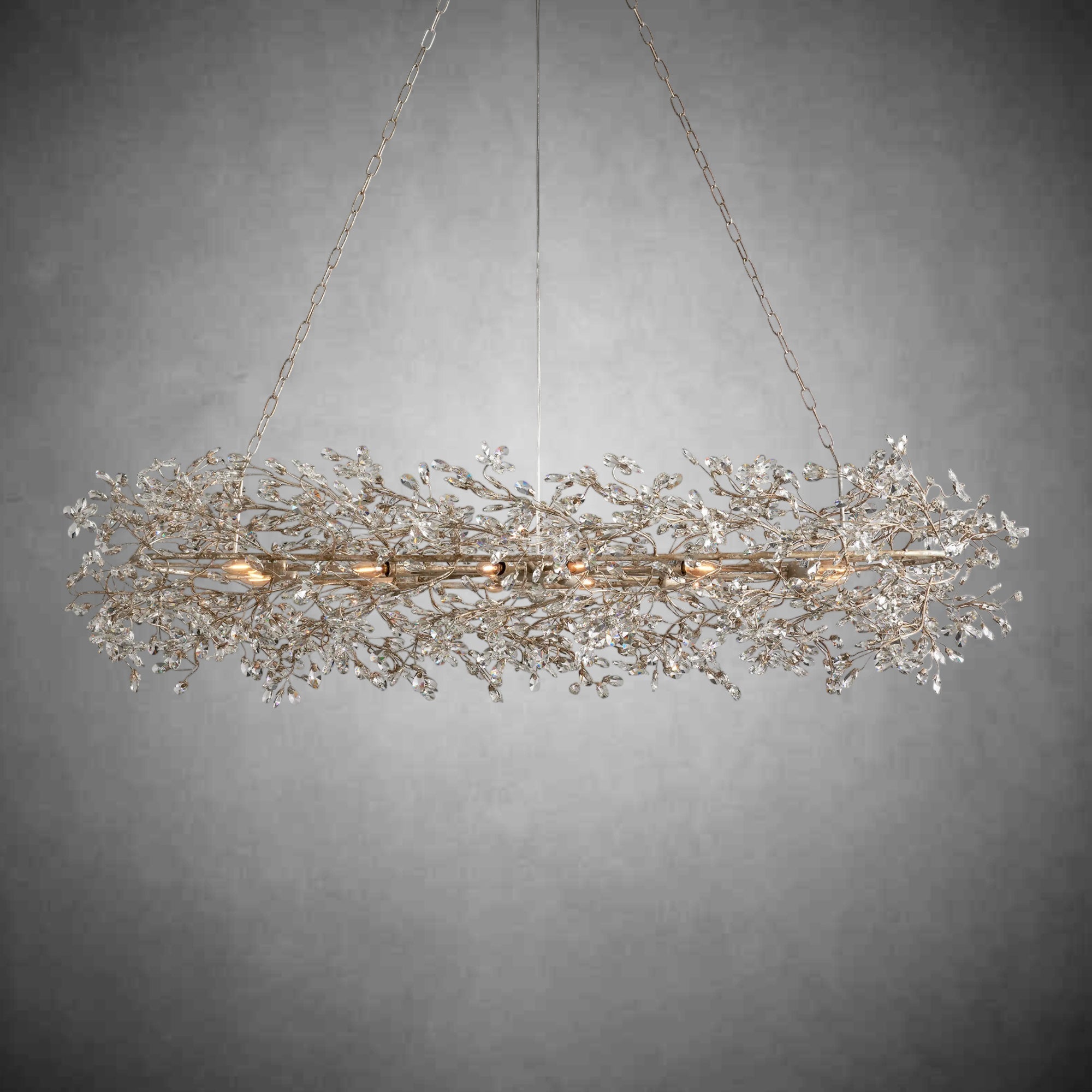 Fiore Oval Chandelier 62'' 74'' - cyranlamps
