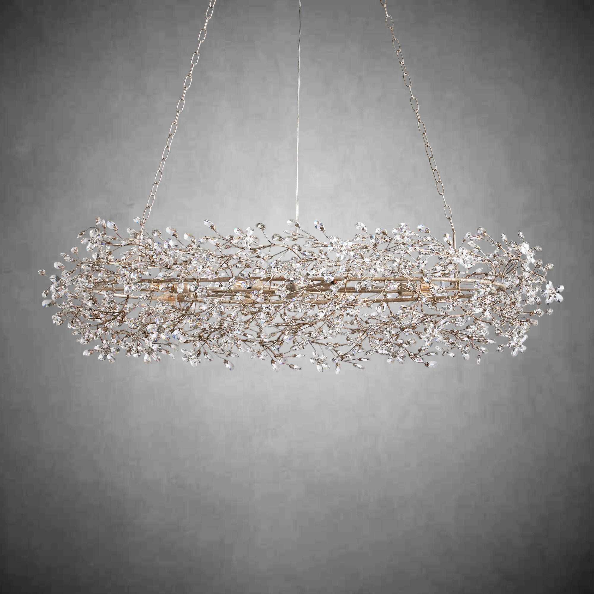 Fiore Oval Chandelier 62'' 74'' - cyranlamps