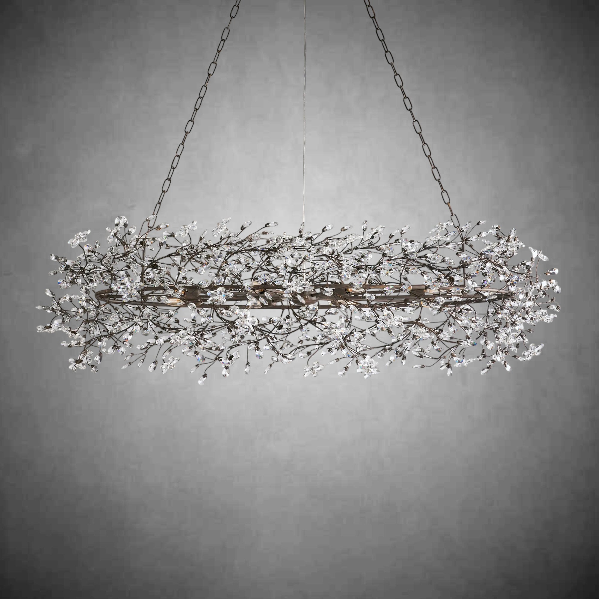 Fiore Oval Chandelier 62'' 74'' - cyranlamps