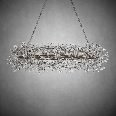 Fiore Oval Chandelier 62'' 74'' - cyranlamps