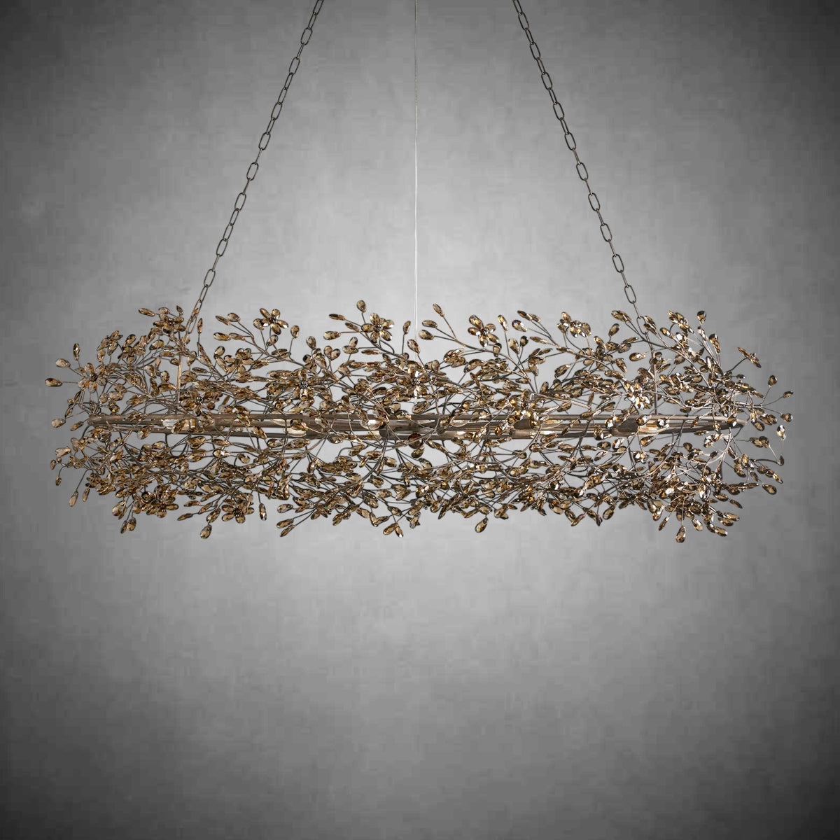 Fiore Oval Chandelier 62'' 74'' - cyranlamps