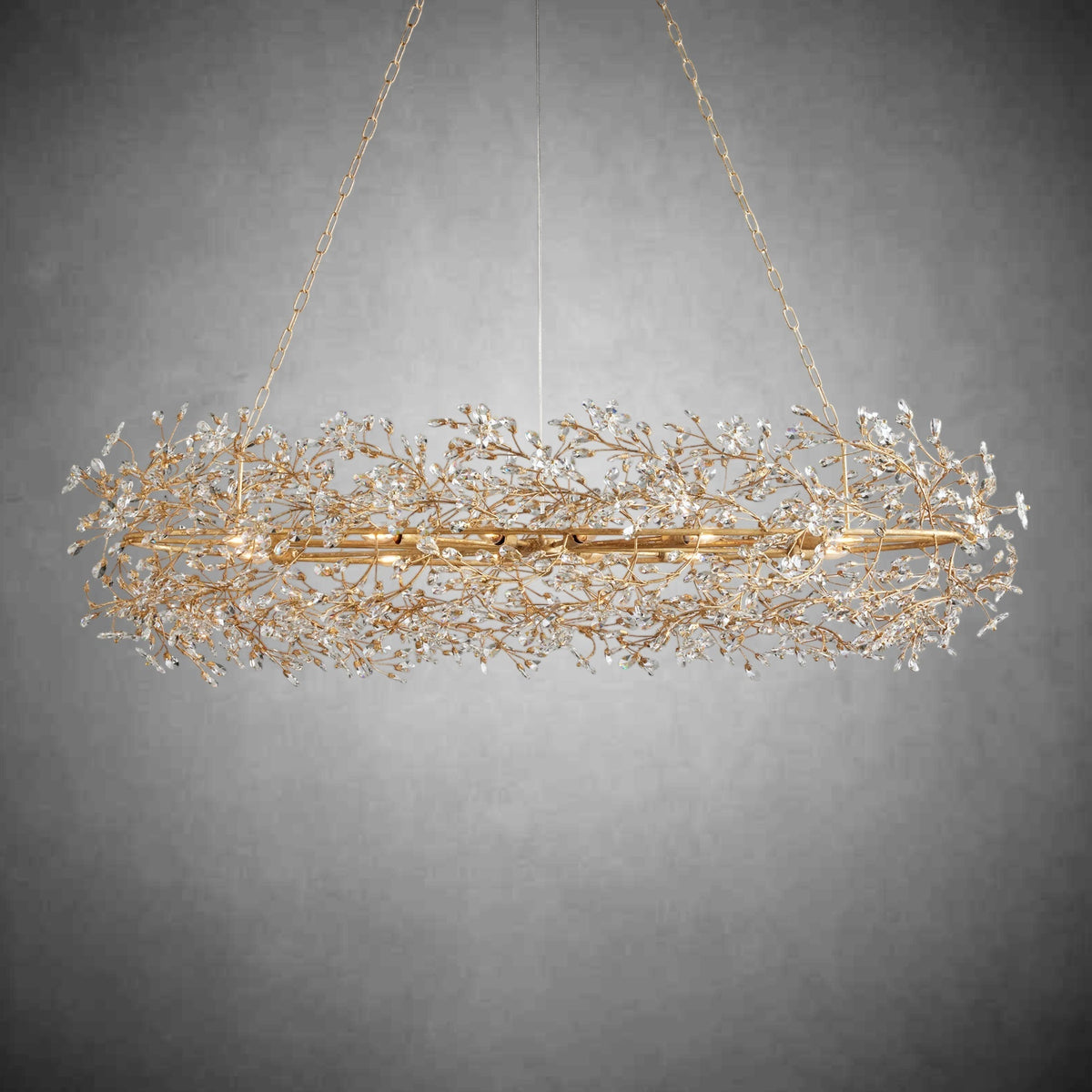 Fiore Oval Chandelier 62'' 74'' - cyranlamps