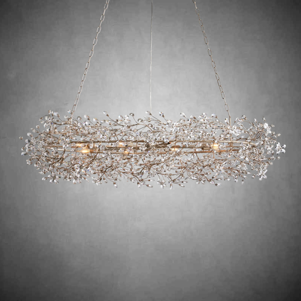 Fiore Oval Chandelier 62'' 74'' - cyranlamps