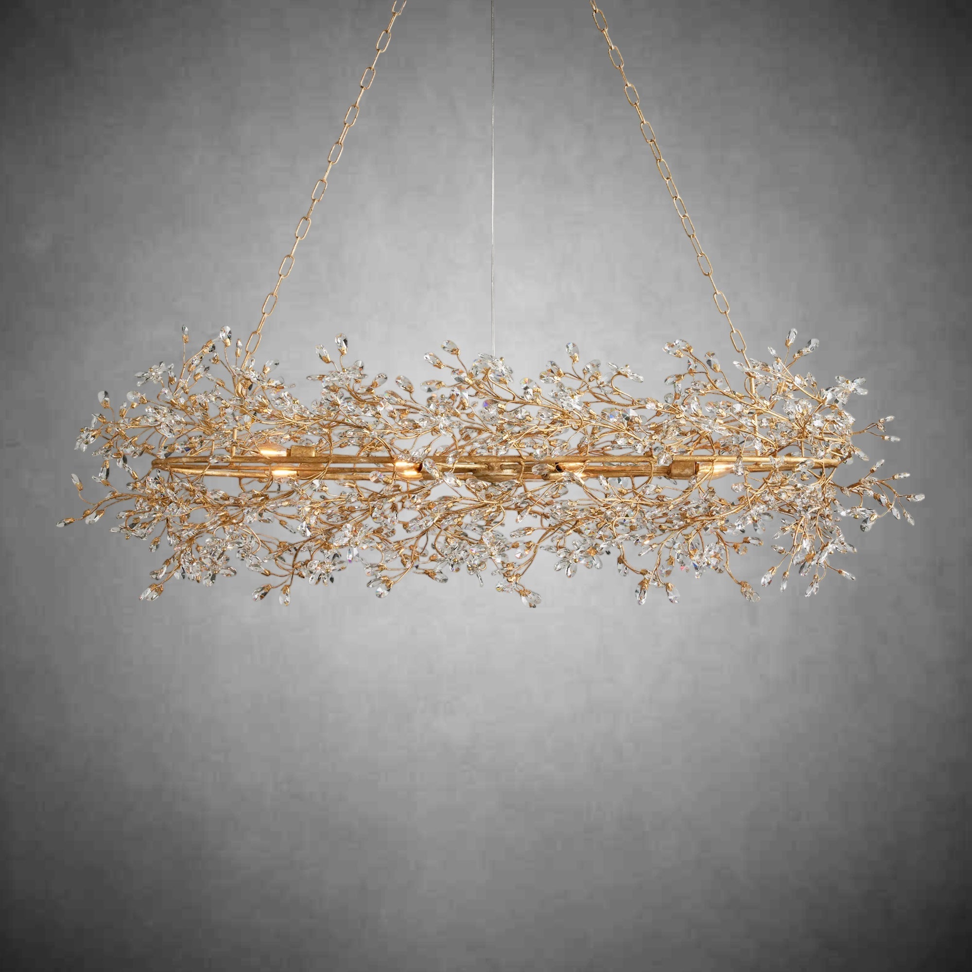 Fiore Oval Chandelier 62'' 74'' - cyranlamps