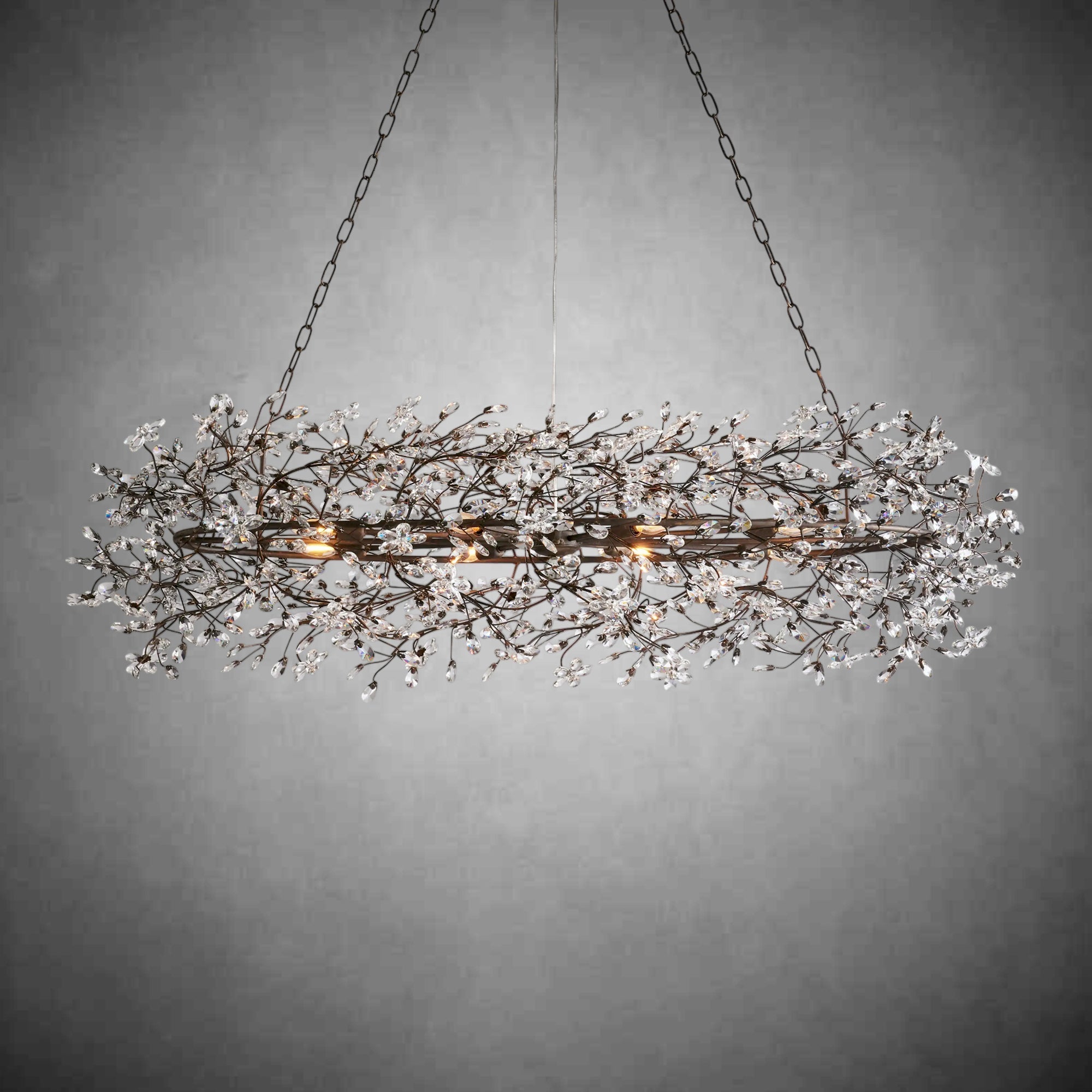 Fiore Oval Chandelier 62'' 74'' - cyranlamps