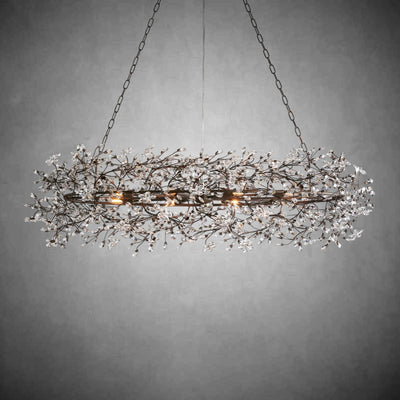 Fiore Oval Chandelier 62'' 74'' - cyranlamps