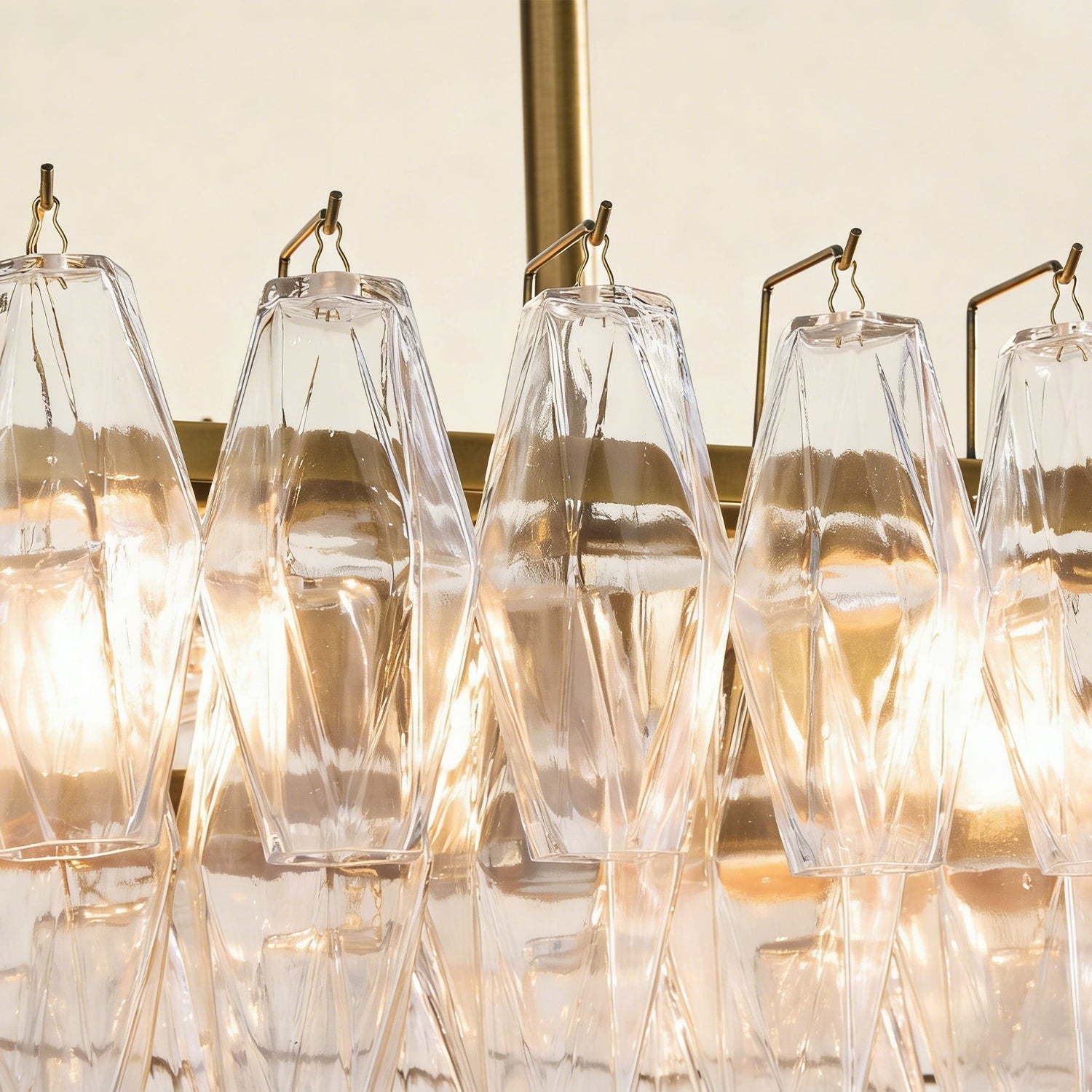 Florence Glass Linear Chandelier - Cyran Lamps