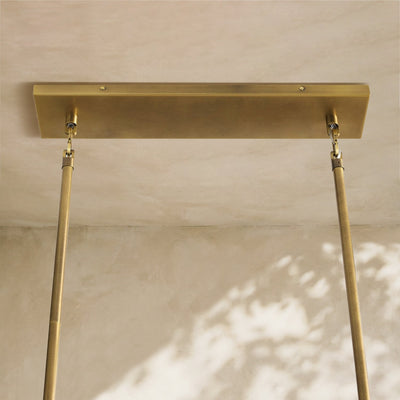 Florence Glass Linear Chandelier - Cyran Lamps
