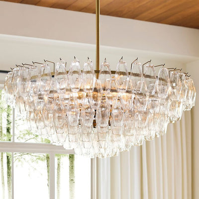 Florence Glass Round Chandelier - Cyran Lamps