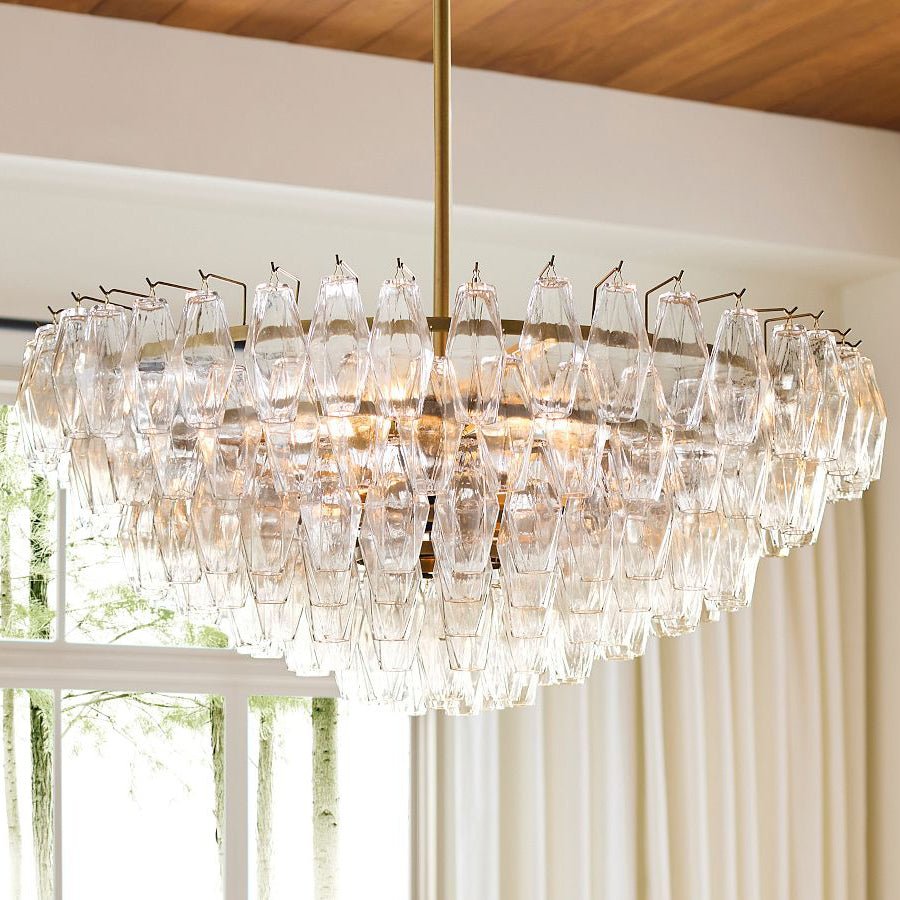 Florence Glass Round Chandelier - Cyran Lamps