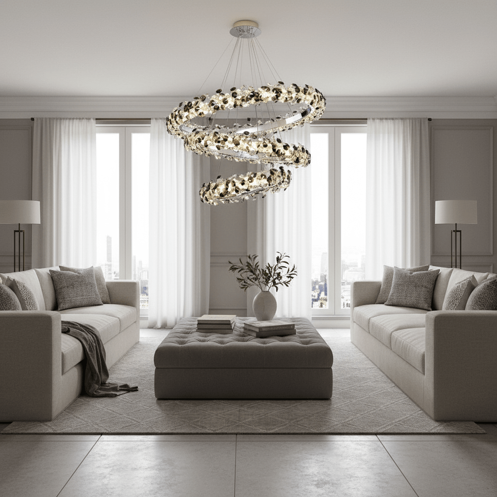 Gardo Crystal Modern Chandelier - cyranlamps