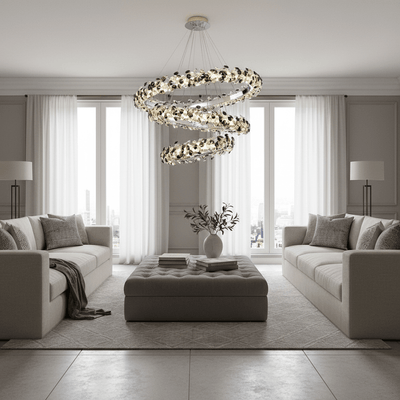 Gardo Crystal Modern Chandelier - cyranlamps
