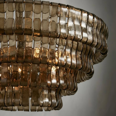 Ghiaccia Glass Round Chandelier - Cyran Lamps