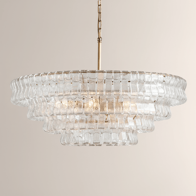 Ghiaccia Glass Round Chandelier - Cyran Lamps