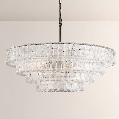 Ghiaccia Glass Round Chandelier - Cyran Lamps