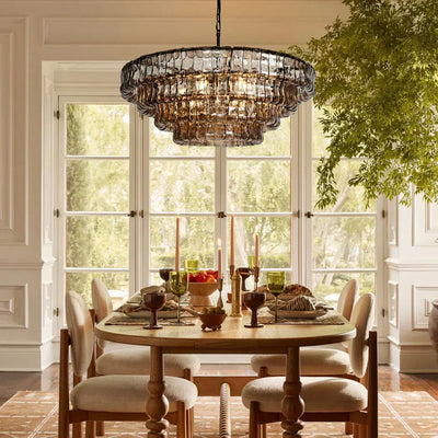 Ghiaccia Glass Round Chandelier - Cyran Lamps